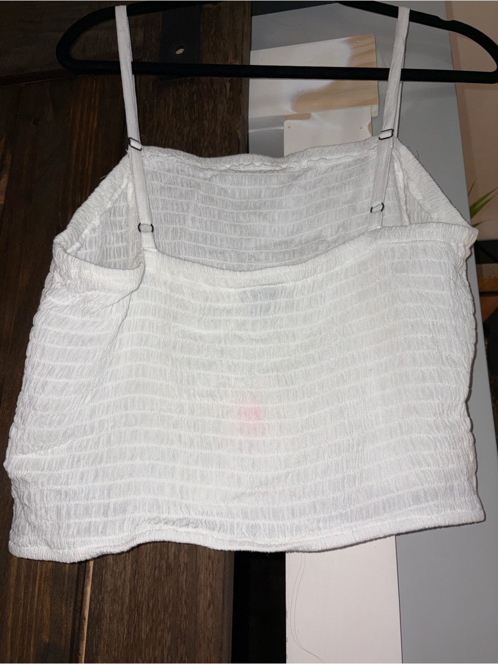 torrid White Smocked Cropped Cami Tank - Picture 3 of 4